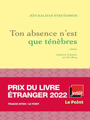 Ton absence n'est que ténèbres - ebook